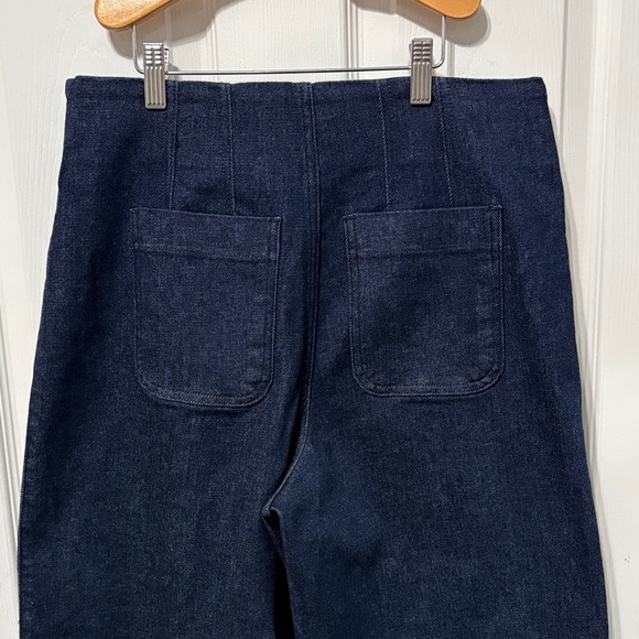 SPANX Zero Waistband Cropped Wide Leg Jeans Size Large - Picture 3 of 13